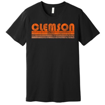 Vintage Retro Clemson Sc Souvenir Premium T-Shirt