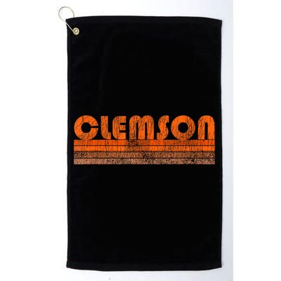 Vintage Retro Clemson Sc Souvenir Golf Towel