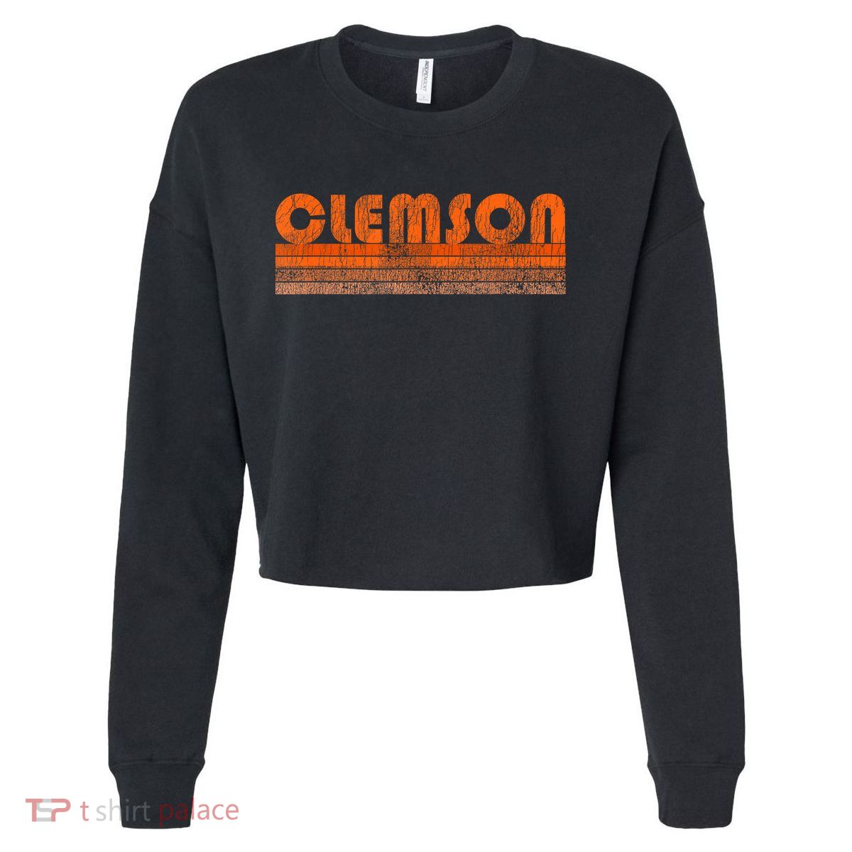 Vintage Retro Clemson Sc Souvenir Cropped Pullover Crew