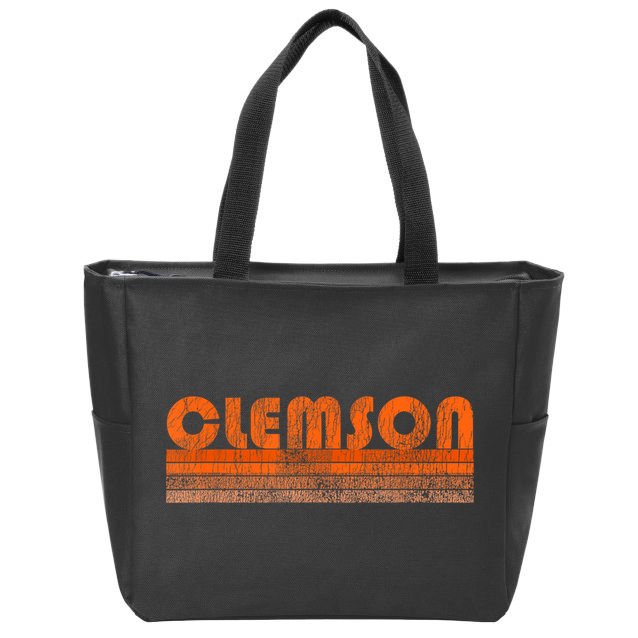 Vintage Retro Clemson Sc Souvenir Zip Tote Bag