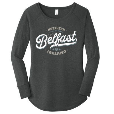 Vintage Retro City Travel Capital Belfast Northern Ireland Women's Perfect Tri Tunic Long Sleeve Shirt