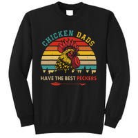 Vintage Retro Chicken Dads Have The Best Peckers Farmer Tall Sweatshirt