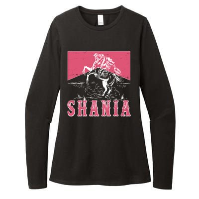 Vintage Retro Cowgirl Shania Womens CVC Long Sleeve Shirt