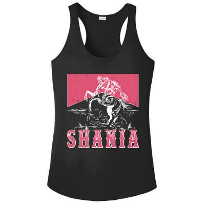Vintage Retro Cowgirl Shania Ladies PosiCharge Competitor Racerback Tank