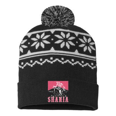 Vintage Retro Cowgirl Shania USA-Made Snowflake Beanie