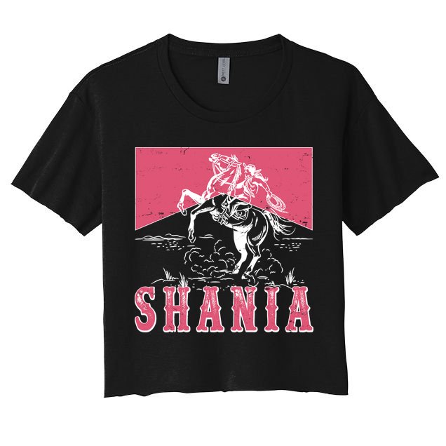 Vintage Retro Cowgirl Shania Crop Top