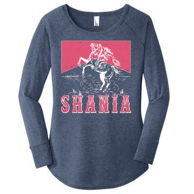 Vintage Retro Cowgirl Shania Women's Perfect Tri Tunic Long Sleeve Shirt