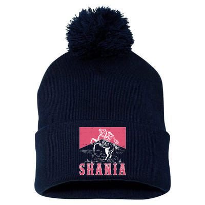 Vintage Retro Cowgirl Shania Pom Pom 12in Knit Beanie