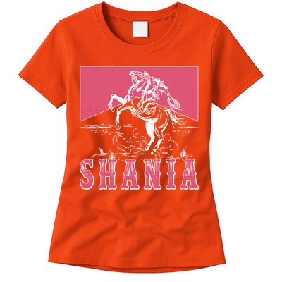 Vintage Retro Cowgirl Shania Womens T-Shirt