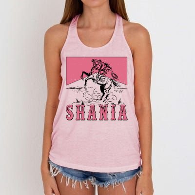 Vintage Retro Cowgirl Shania Women's Knotted Racerback Tank