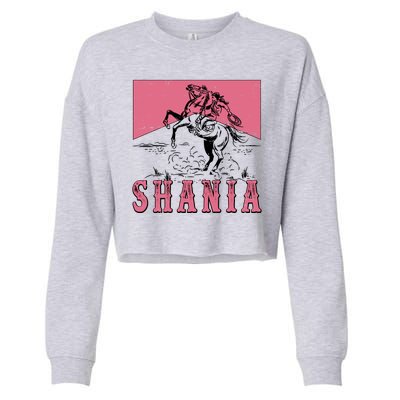 Vintage Retro Cowgirl Shania Cropped Pullover Crew