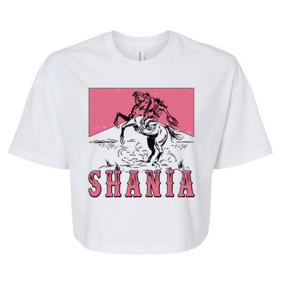 Vintage Retro Cowgirl Shania Bella+Canvas Jersey Crop Tee