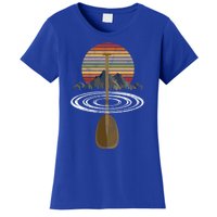 Vintage Retro Canoe Paddle And Mountains Rafting Gift Women's T-Shirt