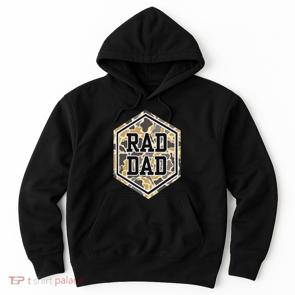 Vintage Rad Camo Dad Daddy Papa Happy FatherS Day Hoodie