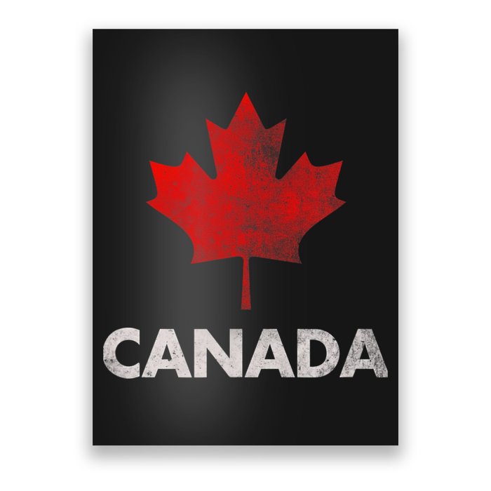 Vintage Retro Canadian Maple Leaf Shirt Canada Flag Poster