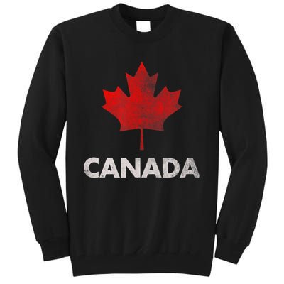 Vintage Retro Canadian Maple Leaf Shirt Canada Flag Tall Sweatshirt