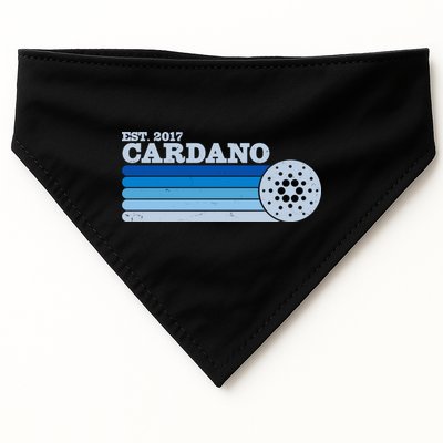 Vintage Retro Cardano Cryptocurrency Logo USA-Made Doggie Bandana