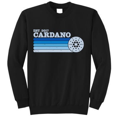 Vintage Retro Cardano Cryptocurrency Logo Sweatshirt