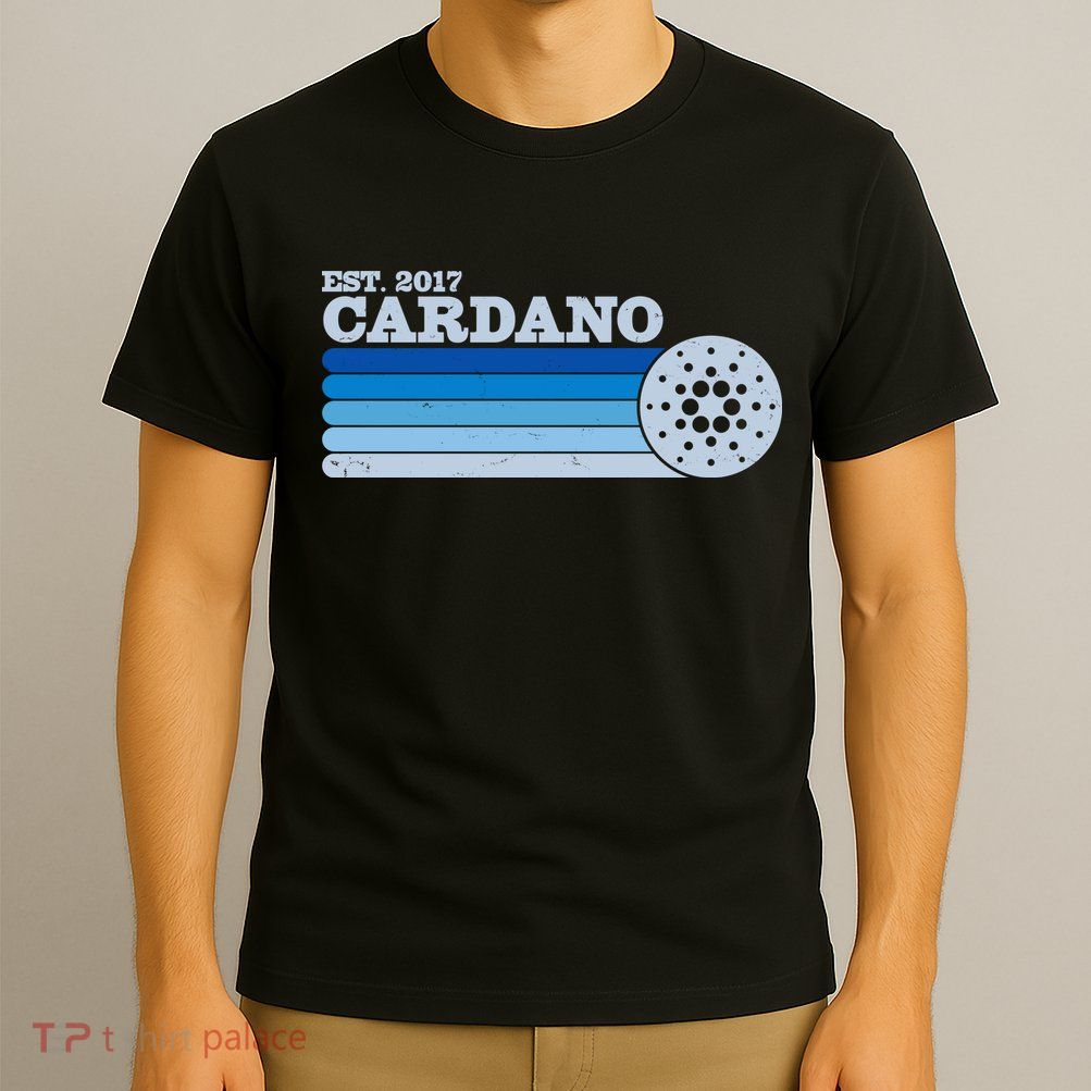 Vintage Retro Cardano Cryptocurrency Logo T-Shirt