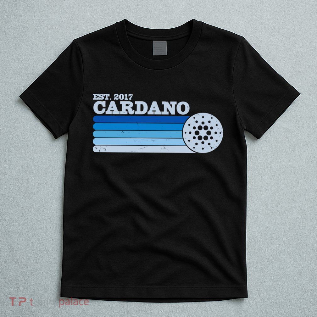 Vintage Retro Cardano Cryptocurrency Logo T-Shirt