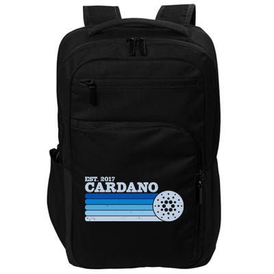 Vintage Retro Cardano Cryptocurrency Logo Impact Tech Backpack