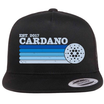 Vintage Retro Cardano Cryptocurrency Logo Flatbill Hat