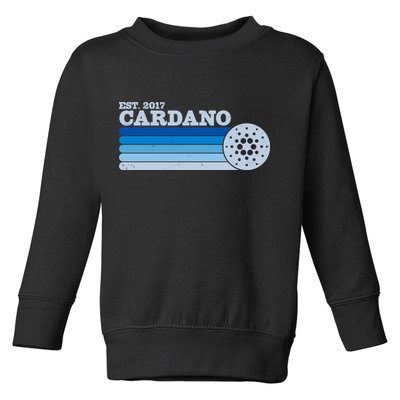 Vintage Retro Cardano Cryptocurrency Logo Toddler Sweatshirt