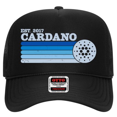 Vintage Retro Cardano Cryptocurrency Logo Trucker Hat