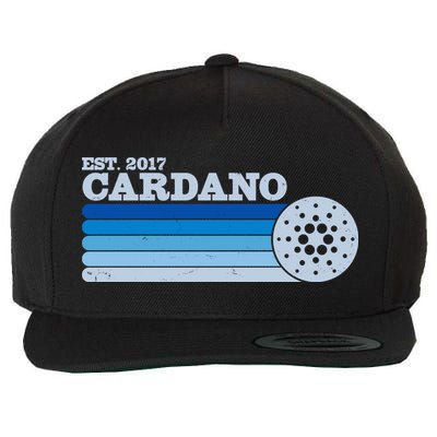 Vintage Retro Cardano Cryptocurrency Logo Wool Snapback Cap