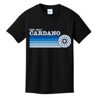 Vintage Retro Cardano Cryptocurrency Logo Kids T-Shirt