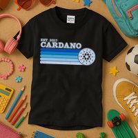 Vintage Retro Cardano Cryptocurrency Logo Kids T-Shirt
