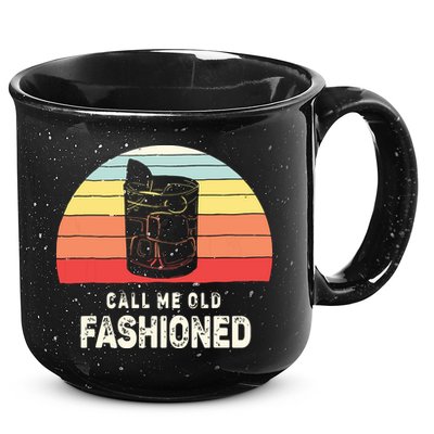 Vintage Retro Call Me Old Fashioned Whiskey Lover 15oz Campfire Ceramic Mug