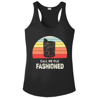 Vintage Retro Call Me Old Fashioned Whiskey Lover Ladies PosiCharge Competitor Racerback Tank