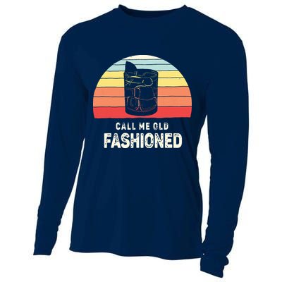 Vintage Retro Call Me Old Fashioned Whiskey Lover Cooling Performance Long Sleeve Crew