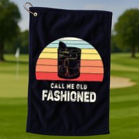 Vintage Retro Call Me Old Fashioned Whiskey Lover Golf Towel