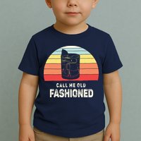 Vintage Retro Call Me Old Fashioned Whiskey Lover Toddler T-Shirt