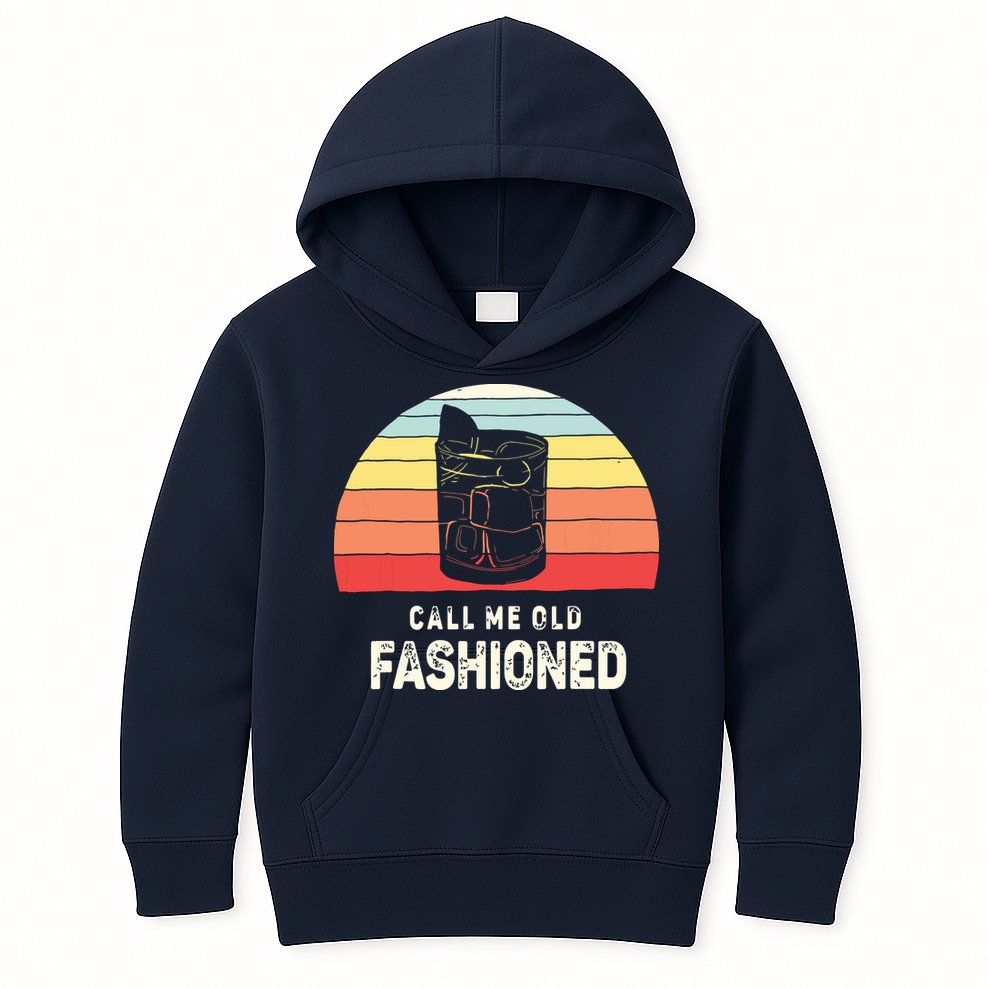 Vintage Retro Call Me Old Fashioned Whiskey Lover Kids Hoodie