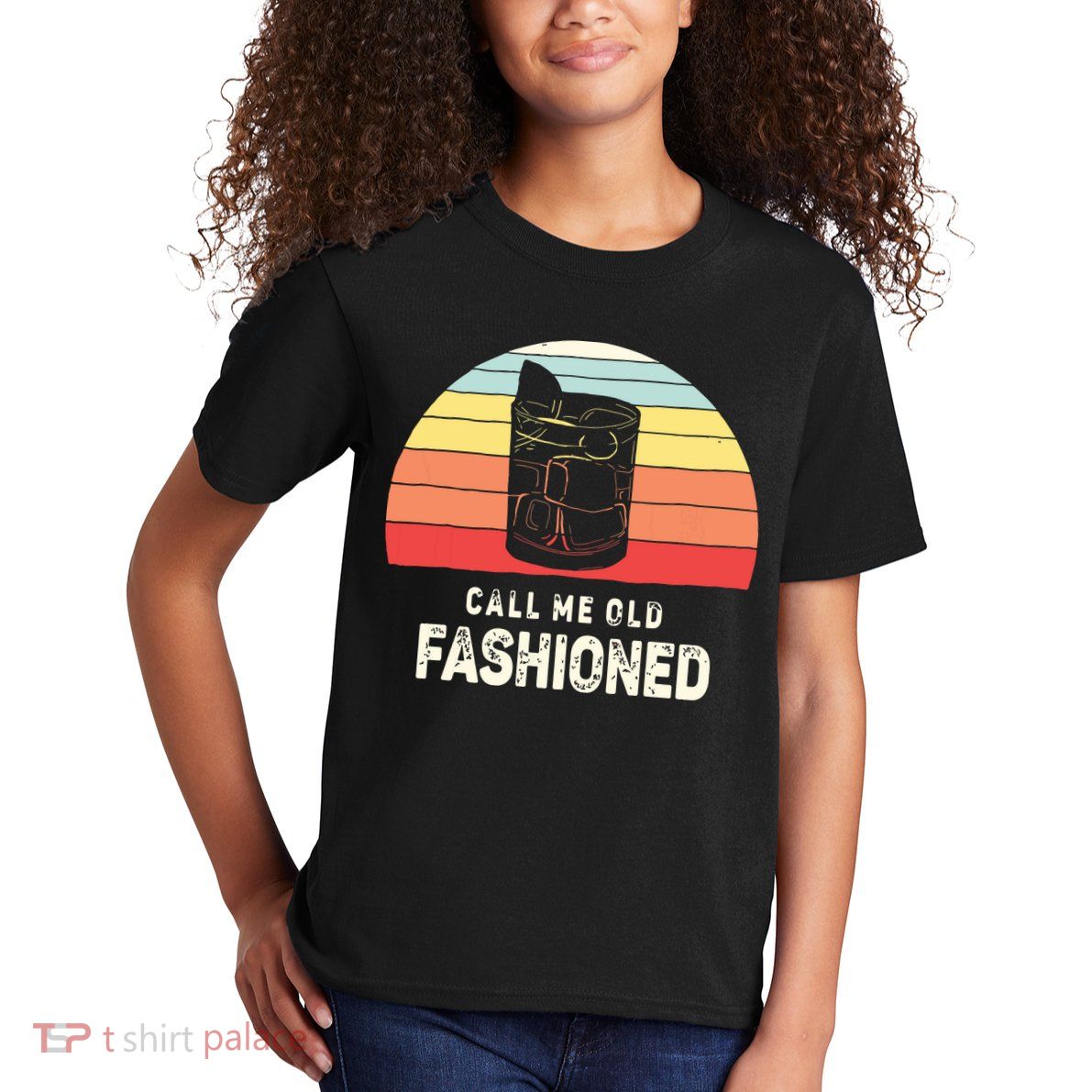 Vintage Retro Call Me Old Fashioned Whiskey Lover Kids T-Shirt
