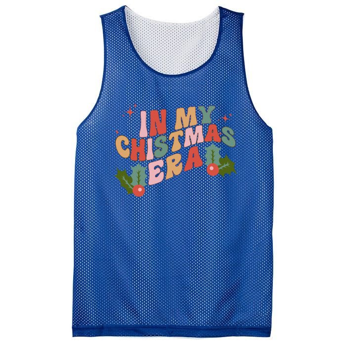 Vintage Retro Christmas In My Christmas Era Gift Mesh Reversible Basketball Jersey Tank