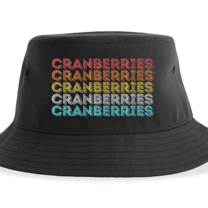 Vintage Retro Cranberries Sustainable Bucket Hat