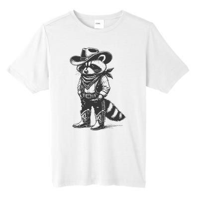 Vintage Raccoon Cowboy Cowgirl Trash Panda Western Country Gift Tall Fusion ChromaSoft Performance T-Shirt