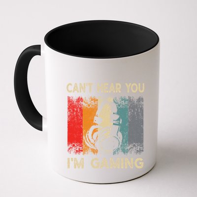 Vintage Retro Can't Hear You I'm Gaming Gift Funny Gamer Gift Mug