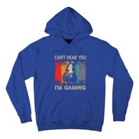 Vintage Retro Can't Hear You I'm Gaming Gift Funny Gamer Gift Hoodie