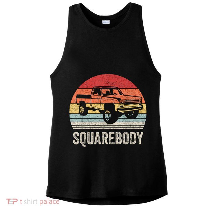 Vintage Retro Classic Square Body Squarebody Truck Ladies PosiCharge Tri-Blend Wicking Tank