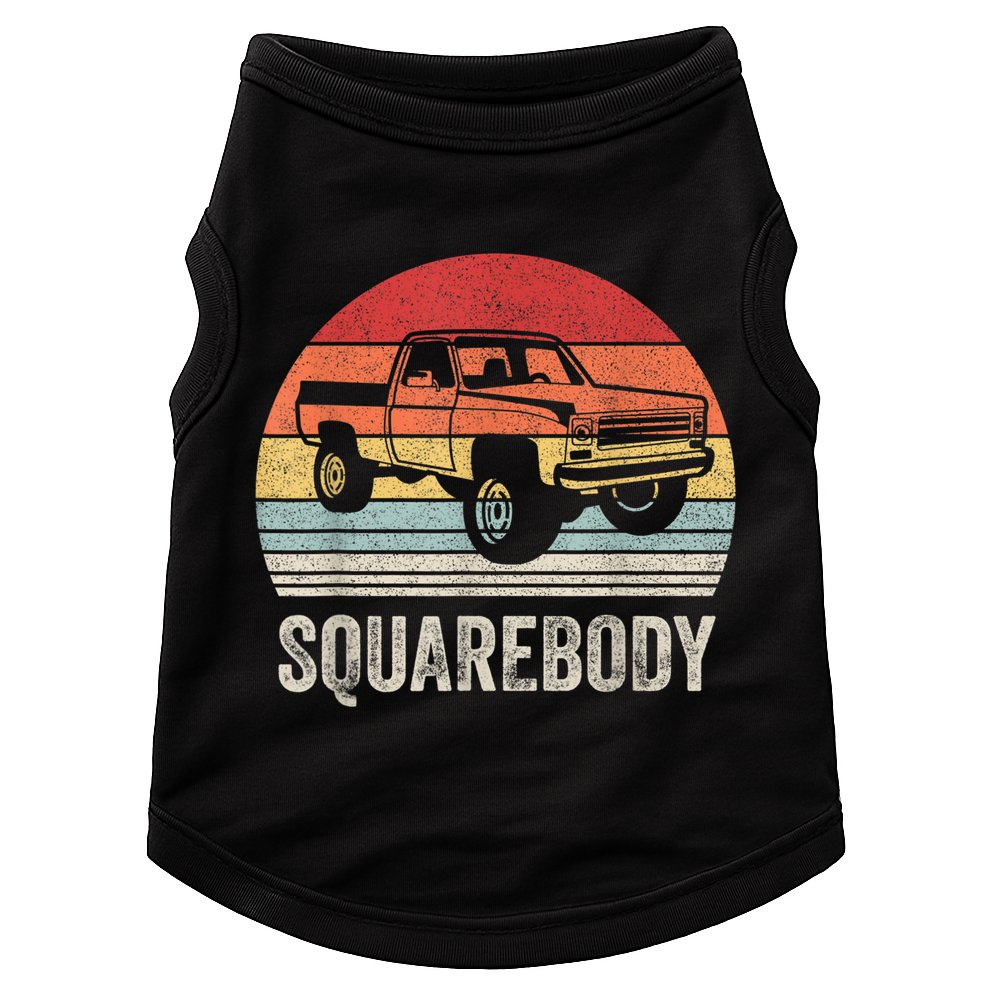 Vintage Retro Classic Square Body Squarebody Truck Doggie Tank