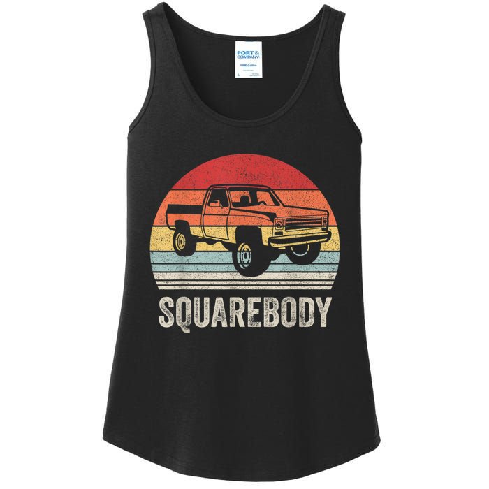 Vintage Retro Classic Square Body Squarebody Truck Ladies Essential Tank