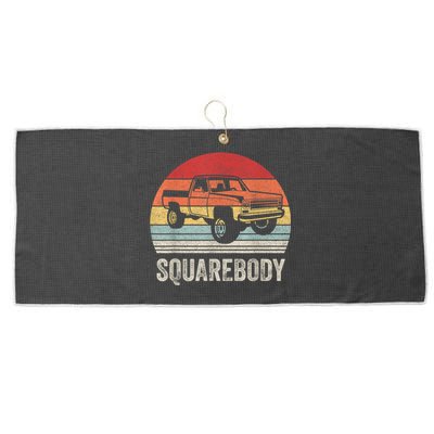 Vintage Retro Classic Square Body Squarebody Truck Large Microfiber Waffle Golf Towel