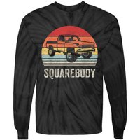 Vintage Retro Classic Square Body Squarebody Truck Tie-Dye Long Sleeve Shirt