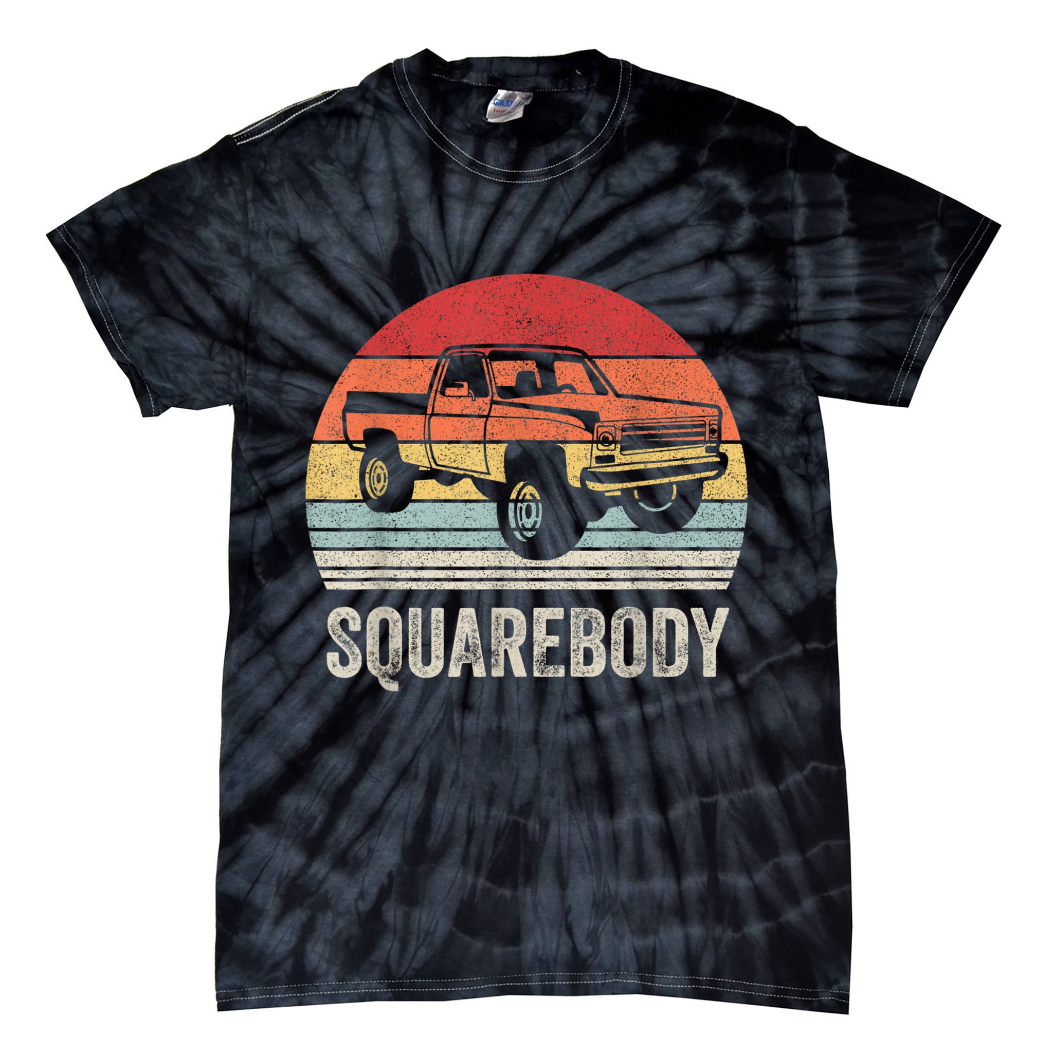 Vintage Retro Classic Square Body Squarebody Truck Tie-Dye T-Shirt