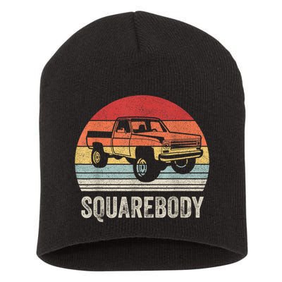Vintage Retro Classic Square Body Squarebody Truck Short Acrylic Beanie